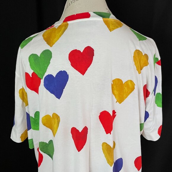 Gorgeous Akris Heart Prints Cotton Top: Size L/XL - Picture 7 of 12